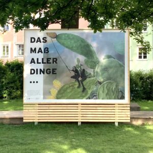 Kunst im öffentlichen Raum, Plakatwand "Downsizing", Waltherpark-Innsbruck