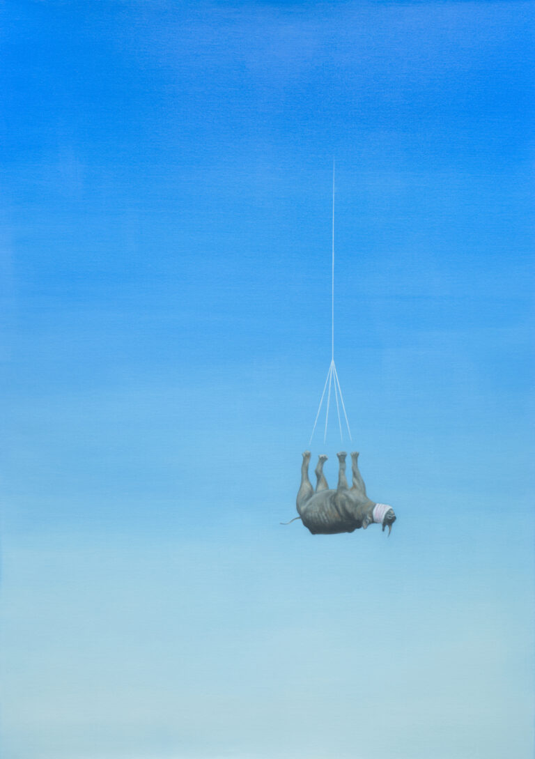 Rhino flight, 100 x 140 cm, 2020